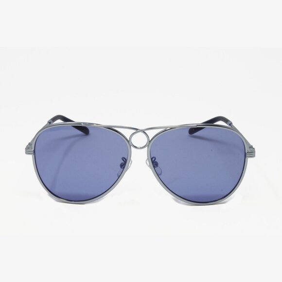 Tory Burch Women\'s Sunglasses TY6093 334865 Light Blue Gunmetal 59mm Aviator NEW